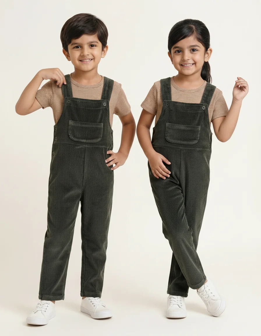 Kids Dungaree with Tee (Unisex)
