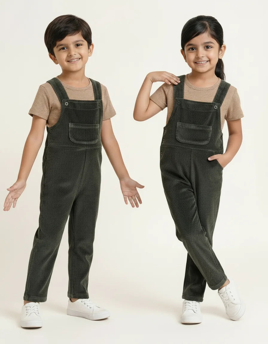 Kids Dungaree with Tee (Unisex)