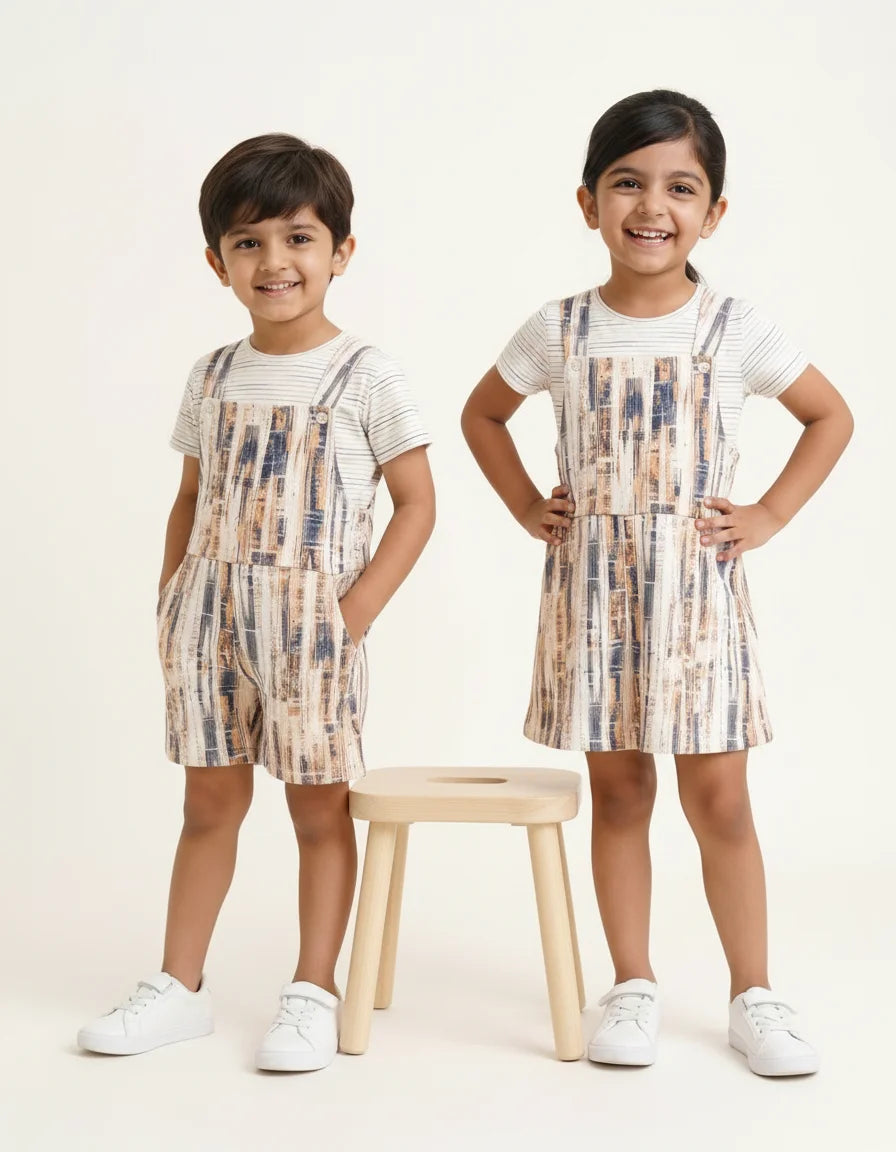 Kids Dungaree with Tee