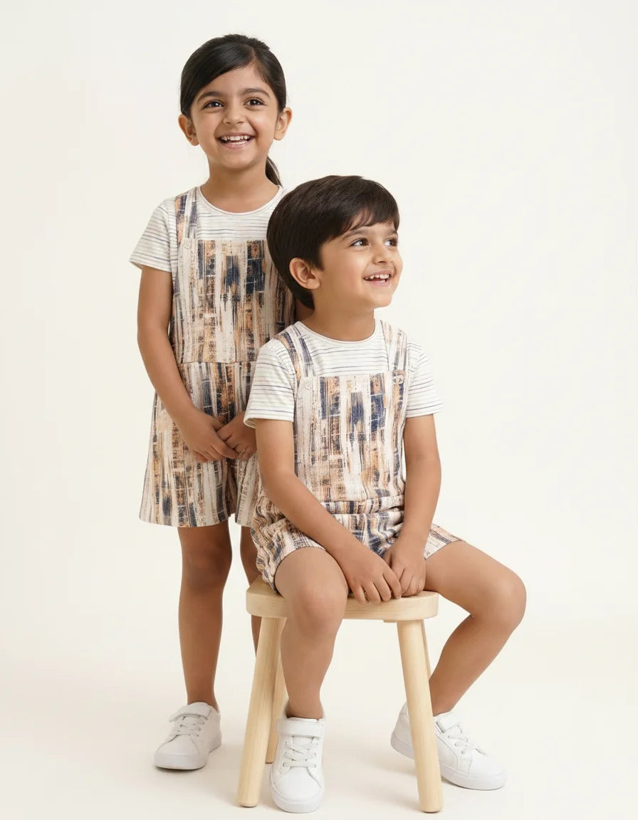 Kids Dungaree with Tee