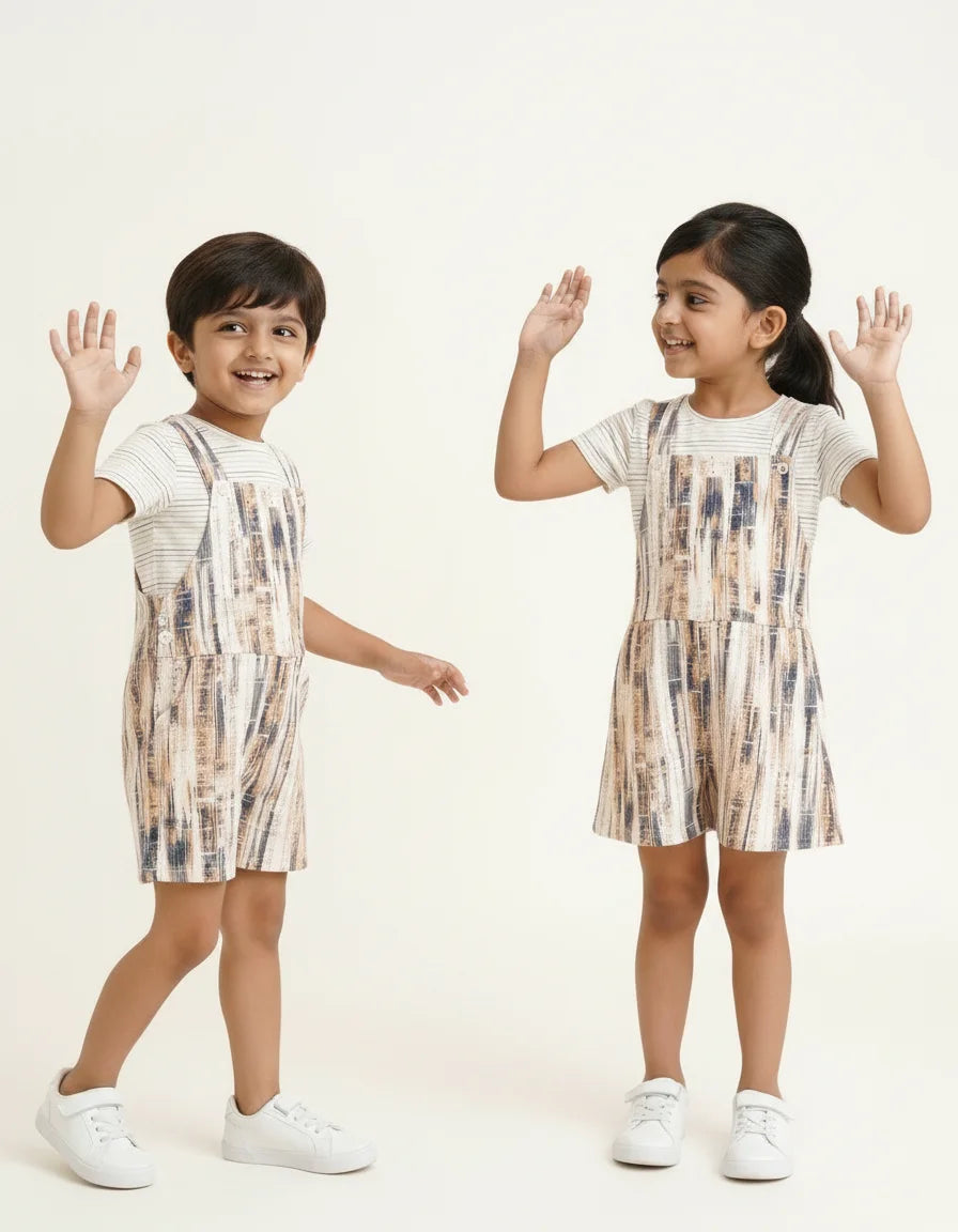 Kids Dungaree with Tee