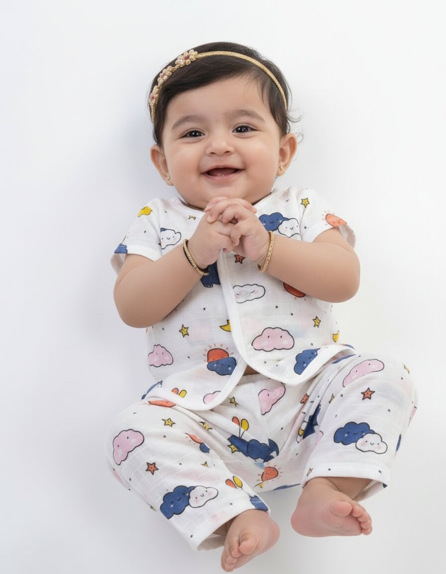 Muslin Jabla Set