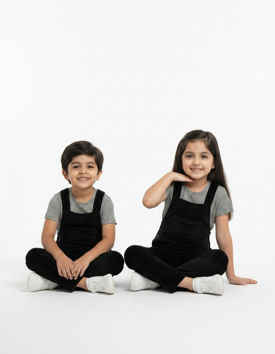 Kids Dungaree with Tee (Unisex)