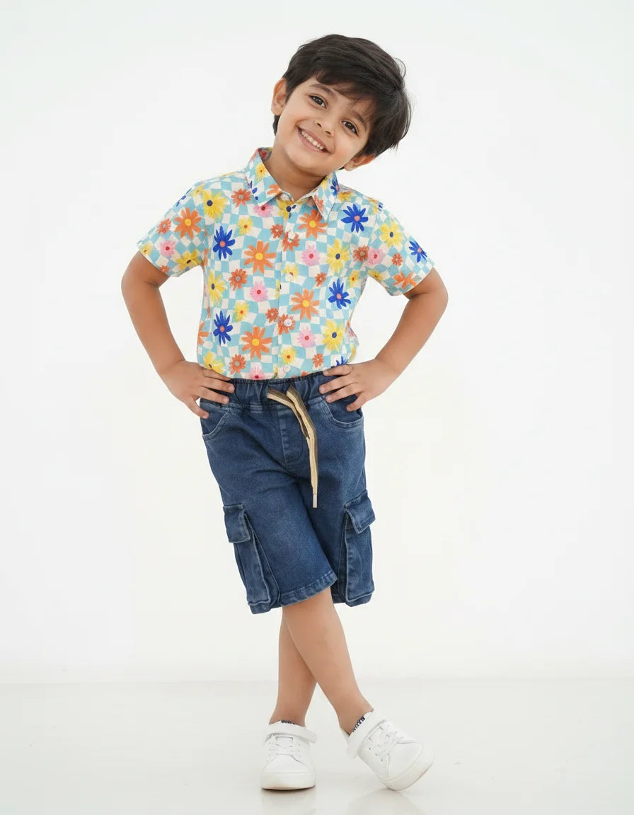 Boys Shirt with Cargo Short
