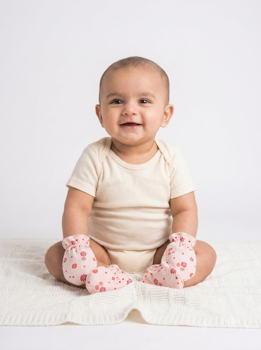Infant Mitten & Bootie set ( Pack of 4)