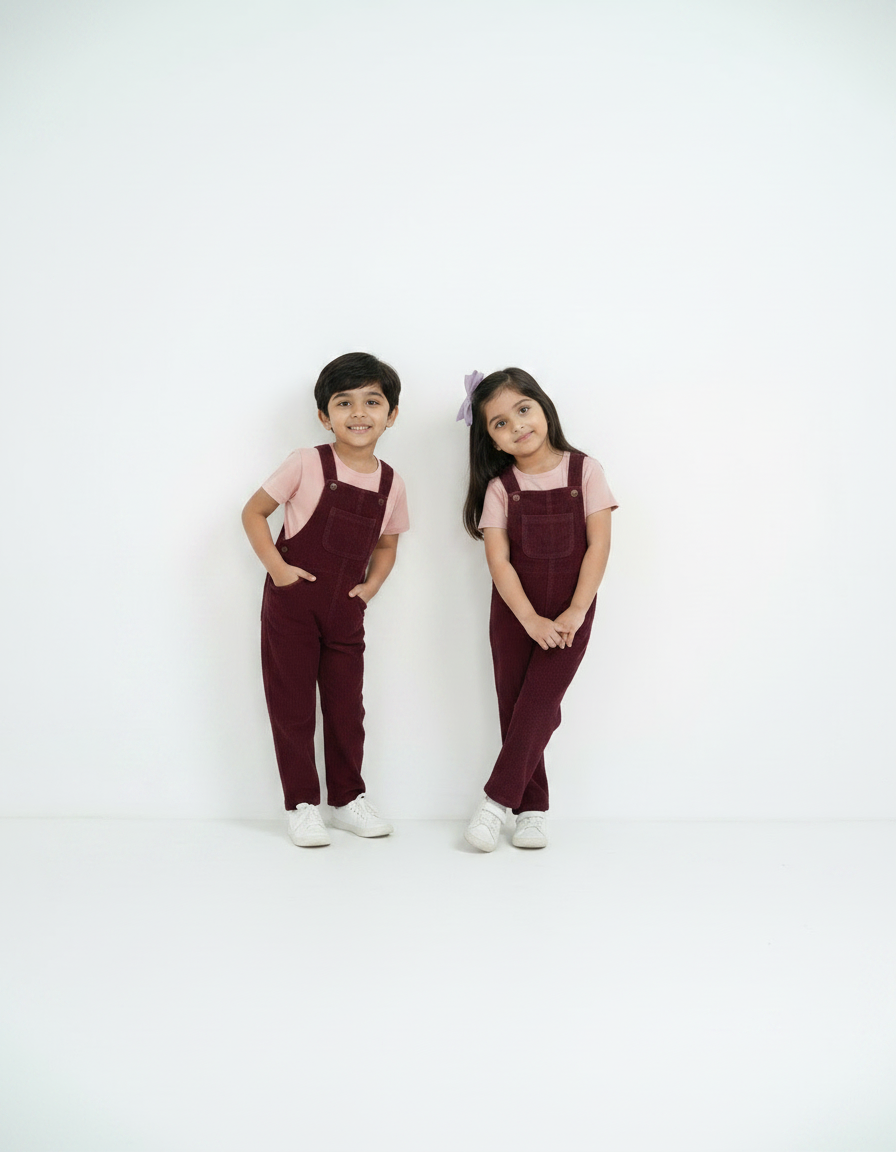 Kids Dungaree with Tee (Unisex)