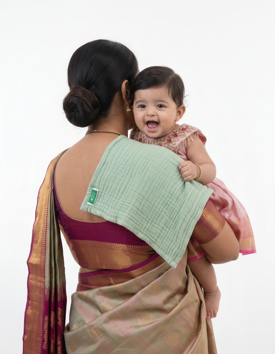 4 Layer Muslin Burp / Wipe Cloth