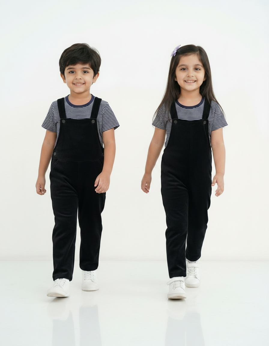 Kids Dungaree with Tee (Unisex)