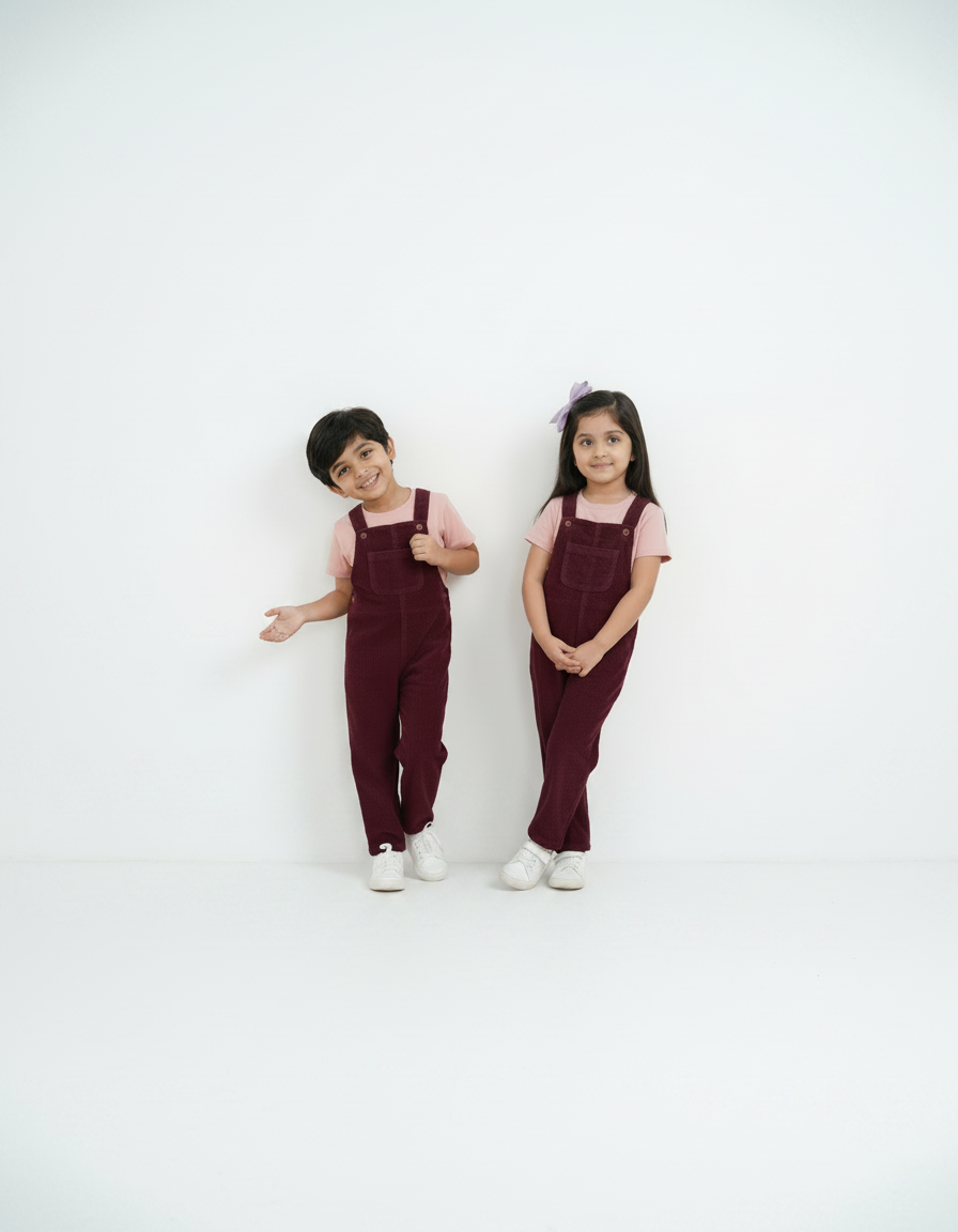 Kids Dungaree with Tee (Unisex)