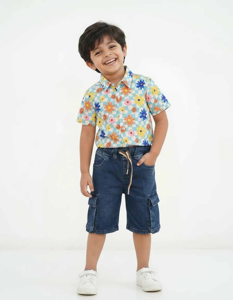 Boys Shirt with Cargo Short