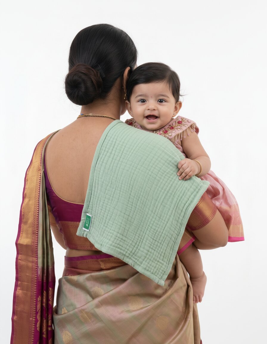4 Layer Muslin Burp / Wipe Cloth