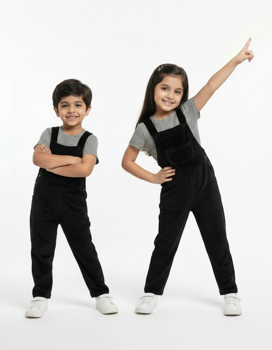 Kids Dungaree with Tee (Unisex)