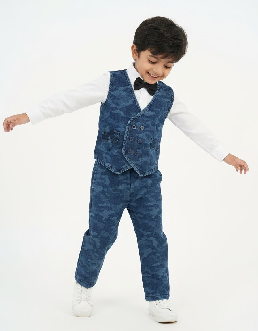 Waistcoat Set ( Waistcoat, Shirt , Pant , Tie)