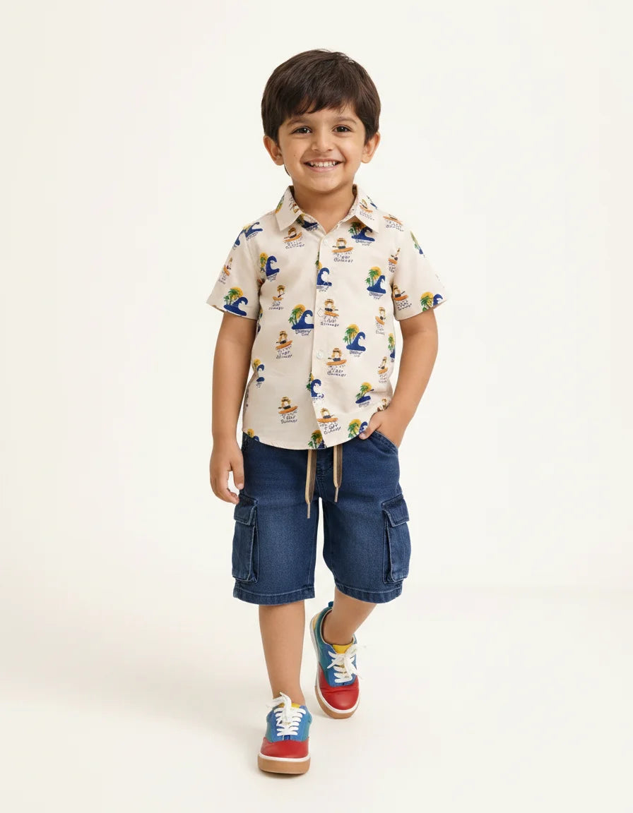 Boys Shirt with Cargo Short